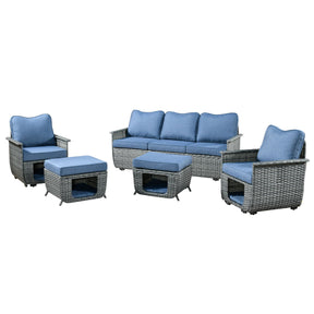 Ovios Patio Conversation Set 5 Pieces with Multifunctional Storage