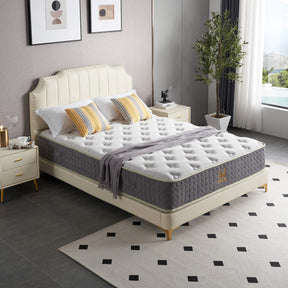 Xizzi 12" Medium Hybrid Mattress Bamboo Fiber Fabric Cooling Gel Memory Foam