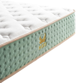 Xizzi 12" Medium Hybrid Mattress Bamboo Fiber Fabric Cooling Gel Memory Foam