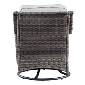 Ovios Patio Conversation Set 7-Piece with Swivel Chairs and Table Kenard