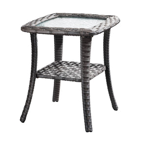 Ovios Patio Conversation Set 7-Piece with Swivel Chairs and Table Kenard