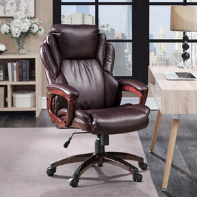 Ovios Executive Office Chair, High Back Desk Chair, Leather Computer Desk Chair For Home Office
