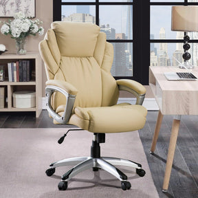 Ovios Executive Office Chair, High Back Desk Chair, Leather Computer Desk Chair for Home Office