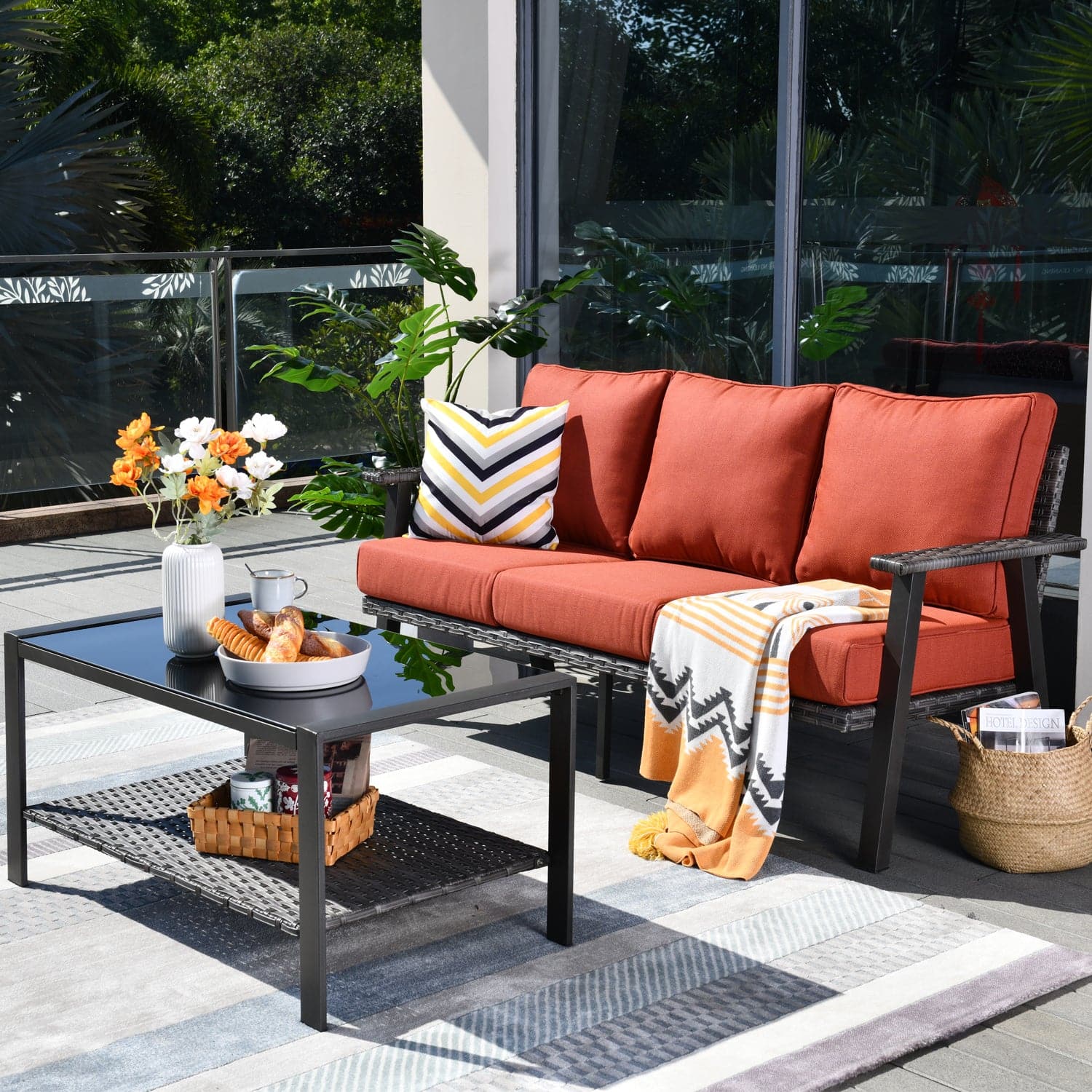 Patio Couches Weather Resistant Outdoor Seating Sets