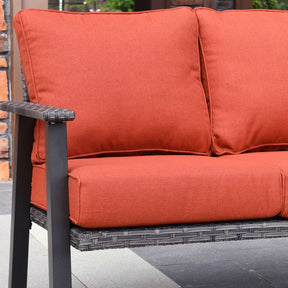 Ovios Patio Conversation Set 7 Person Seating with Table, 5''Cushion, Olefin Fabric