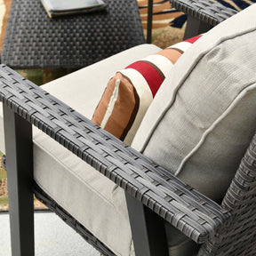 Ovios Patio Conversation Set 6 Piece with 30 '' fire pit table, 5'' Cushion, Olefin Fabric