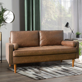 Ovios 69.68'' Living Room Sofa with Square Arm and Button-Tufted