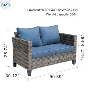 Ovios Outdoor Loveseat New Vultros High BackShape Armrest