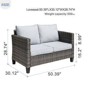 Ovios Outdoor Loveseat New Vultros High BackShape Armrest