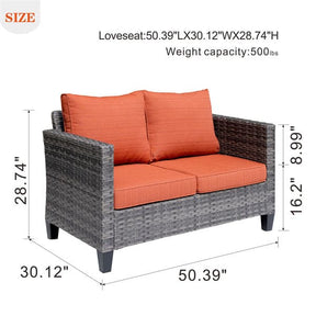 Ovios Outdoor Loveseat New Vultros High BackShape Armrest
