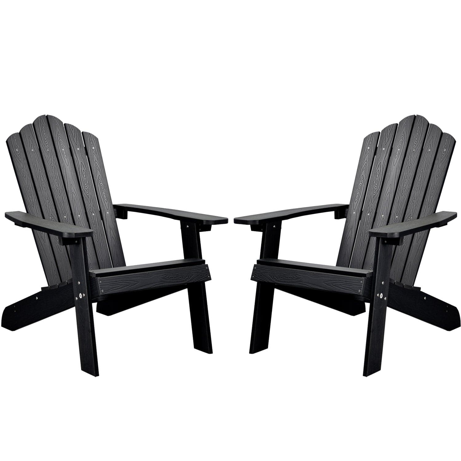 Ovios Outdoor Chairs 2-Piece Adirondack Transitional Style