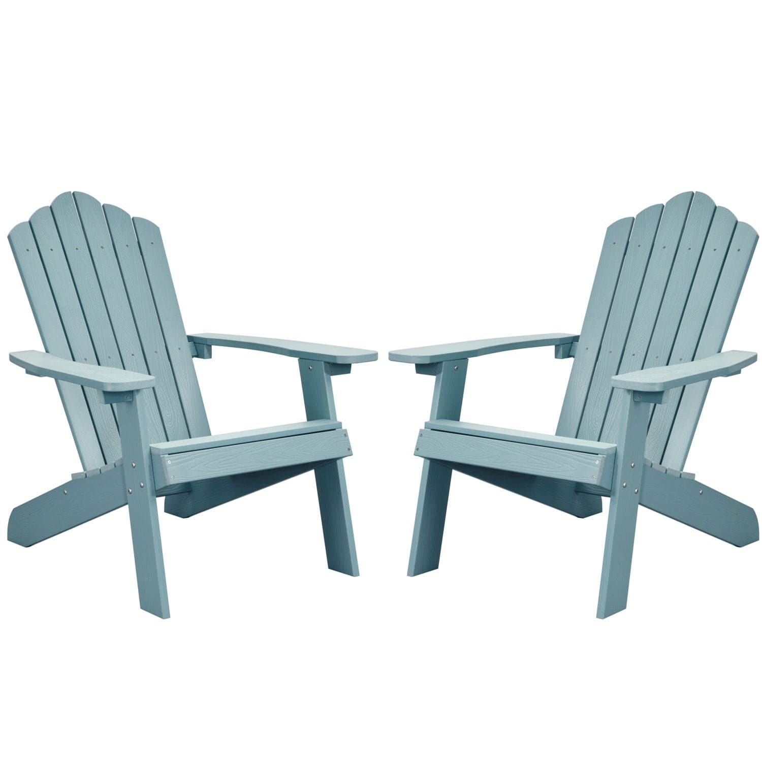 Ovios Outdoor Chairs 2-Piece Adirondack Transitional Style