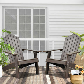 Ovios Outdoor Chairs 2-Piece Adirondack Transitional Style