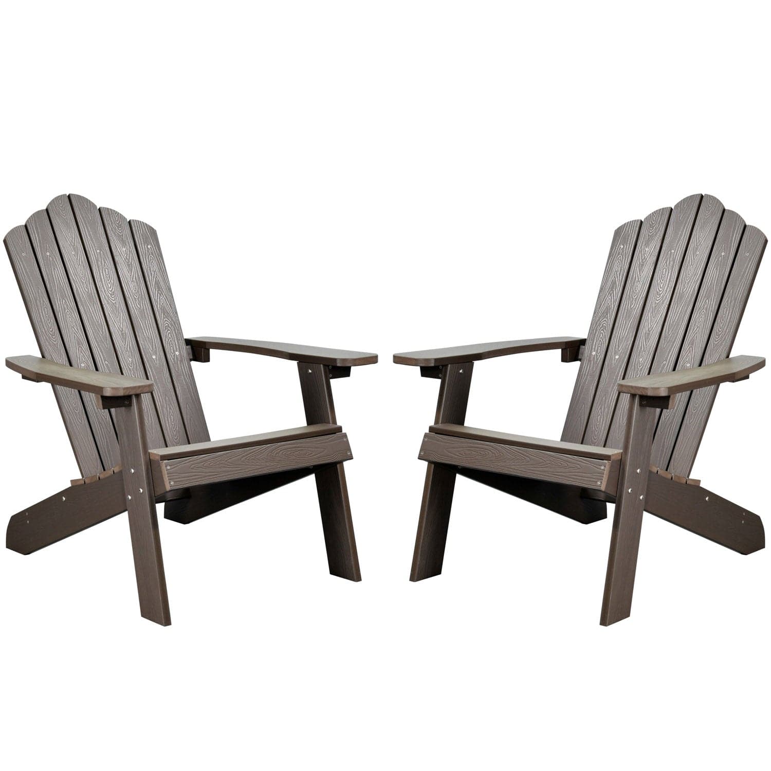 Ovios Outdoor Chairs 2-Piece Adirondack Transitional Style