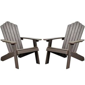 Ovios Outdoor Chairs 2-Piece Adirondack Transitional Style