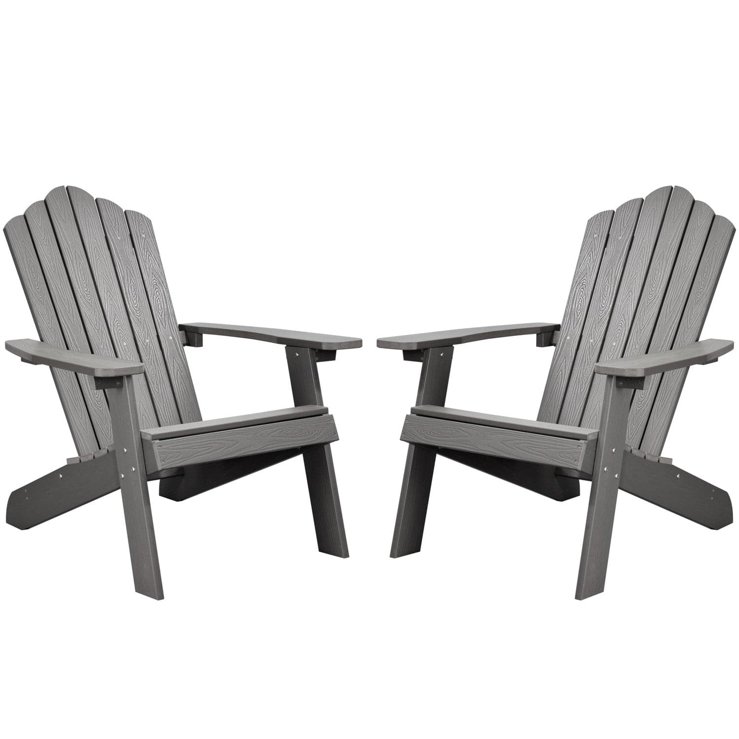 Ovios Outdoor Chairs 2-Piece Adirondack Transitional Style