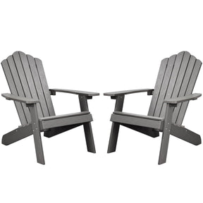 Ovios Outdoor Chairs 2-Piece Adirondack Transitional Style