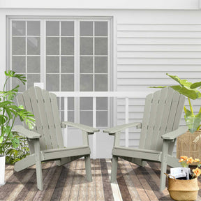 Ovios Outdoor Chairs 2-Piece Adirondack Transitional Style