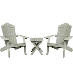 Ovios Patio Table and Chairs 3-Piece with Adirondack Chair and Folding Table