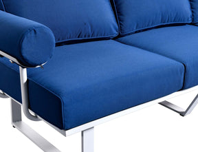 Ovios Patio Conversation Set 7-Person Seating with Table, Aluminum Frame, 5'' Cushion
