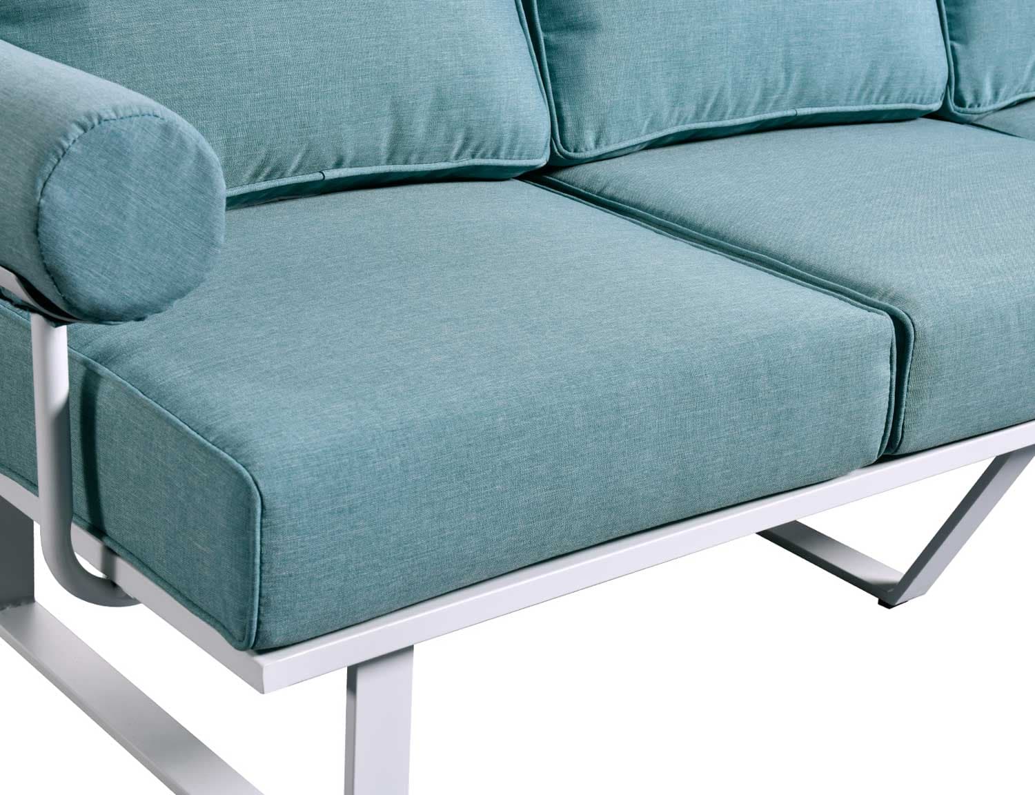 Ovios Patio Bistro Set Outdoor Furniture 4-Piece, Aluminum Frame, 5'' Cushion
