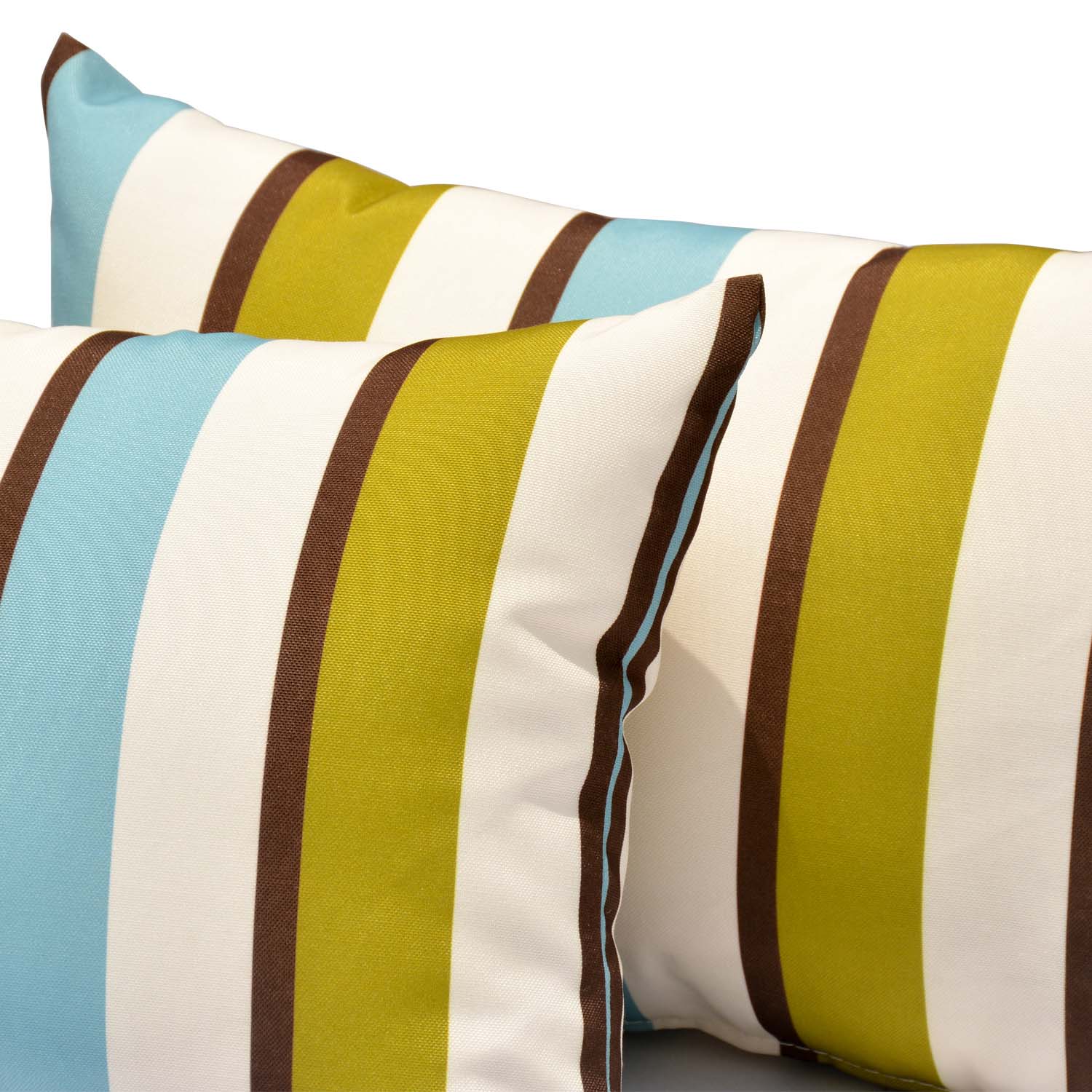 Outdoor Pillows with Insert Navy and Yellow Stripe Patio Accent Throw –  Fabritones