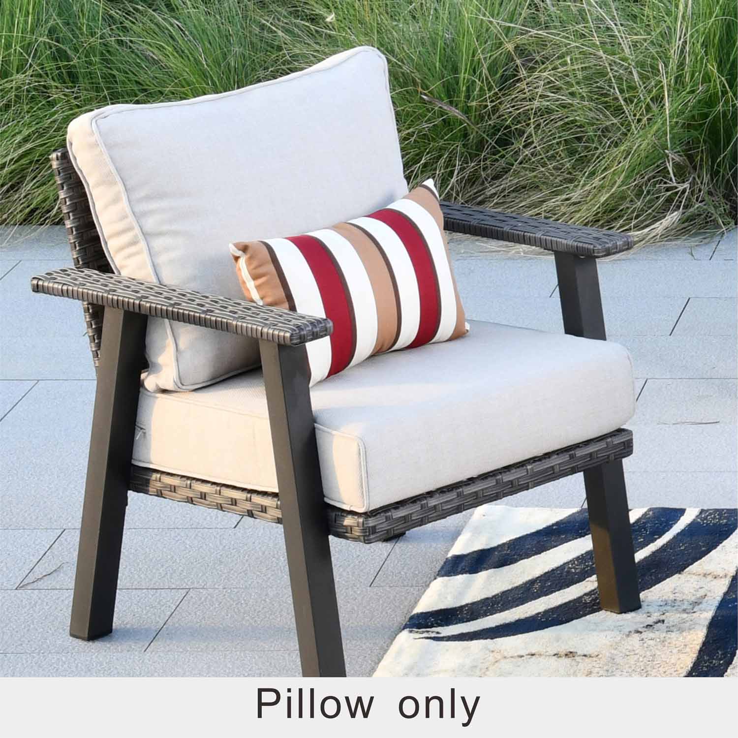 Ovios Indoor Outdoor Throw Pillows Set of 2 with Inserts Patio Furniture  Pillows Includes Pillow Core and Pillowcase, Decorative Pillows for Bed