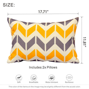 Ovios 17.7'' x 11.8'' Rectangular Pillow Cover & Insert (Set of 2)