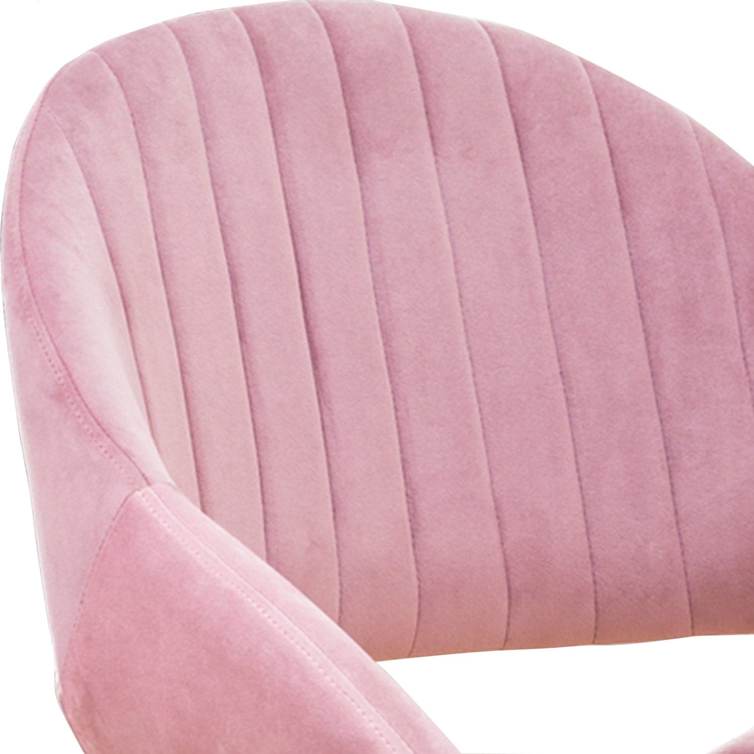 Ovios Cute Pink/Grey Cushion with Golden/Silver Base Desk Chair, Task Chair, Computer Desk Chair