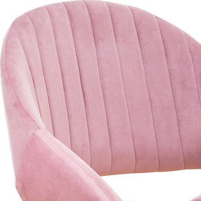 Ovios Cute Pink/Grey Cushion with Golden/Silver Base Desk Chair, Task Chair, Computer Desk Chair