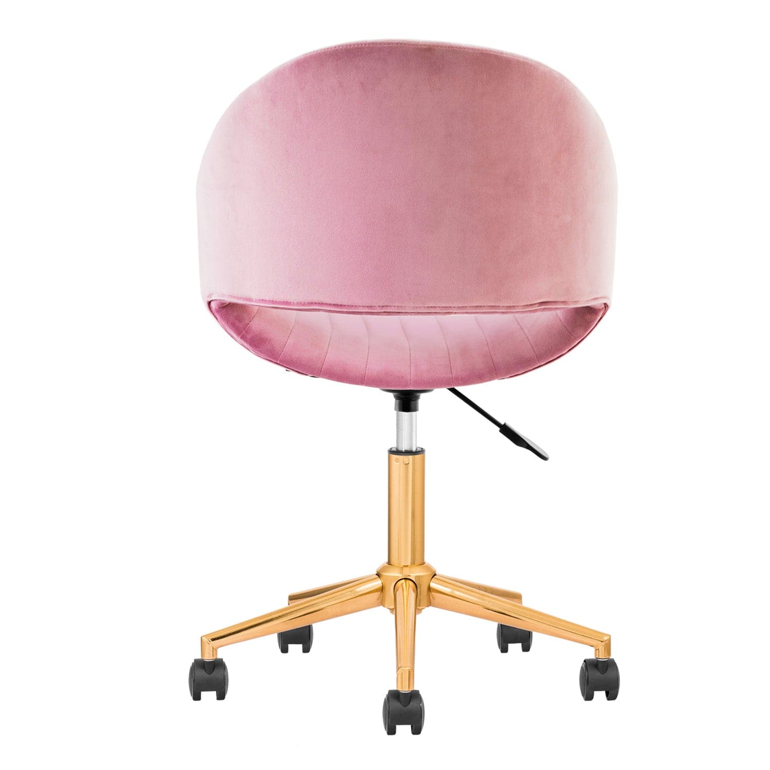 Ovios Cute Pink/Grey Cushion with Golden/Silver Base Desk Chair, Task Chair, Computer Desk Chair