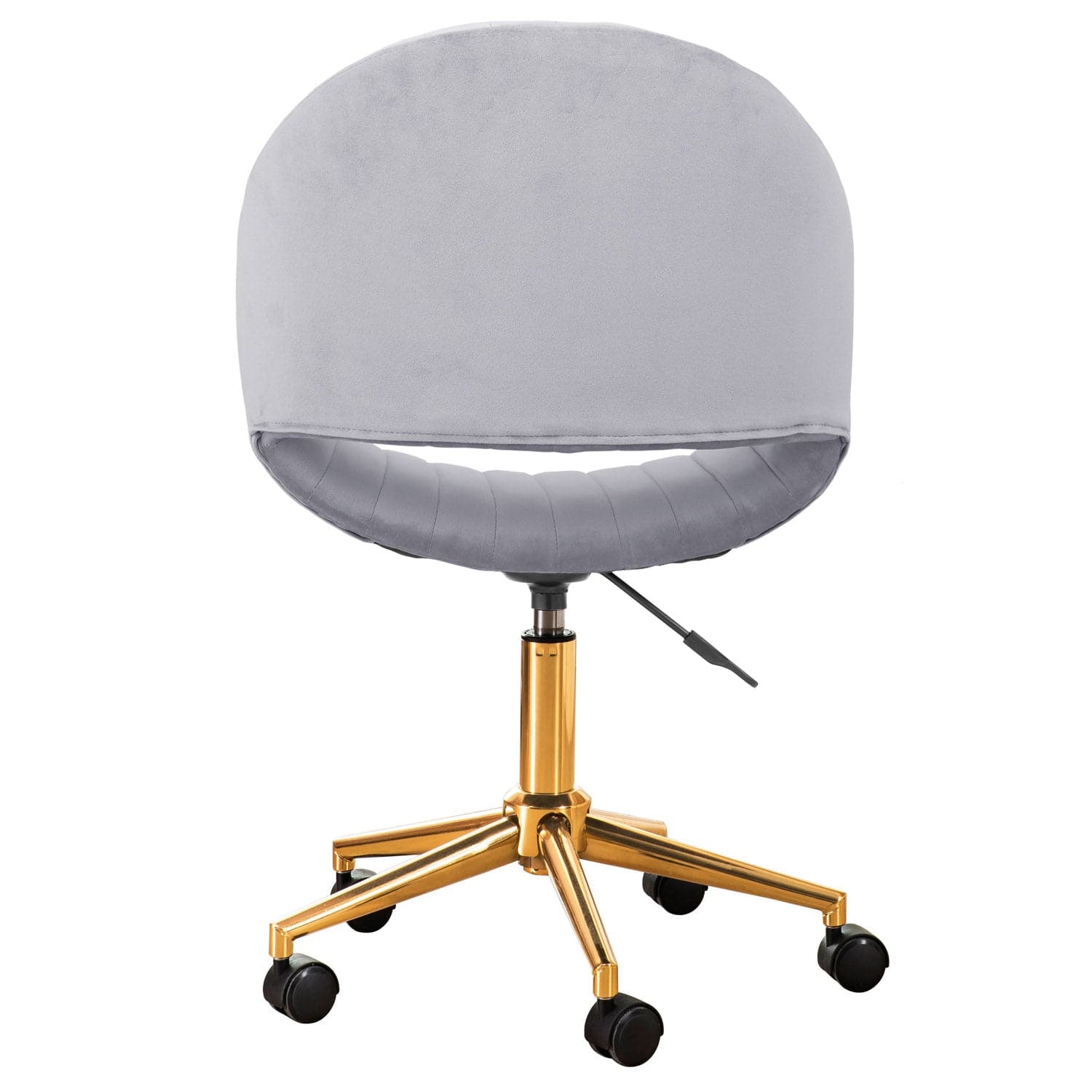 Ovios Cute Pink/Grey Cushion with Golden/Silver Base Desk Chair, Task Chair, Computer Desk Chair