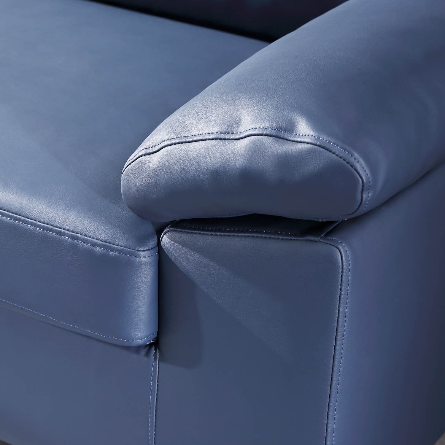 Ovios Living Room Reversible Sofa Chaise 100.40" Wide Dark Blue