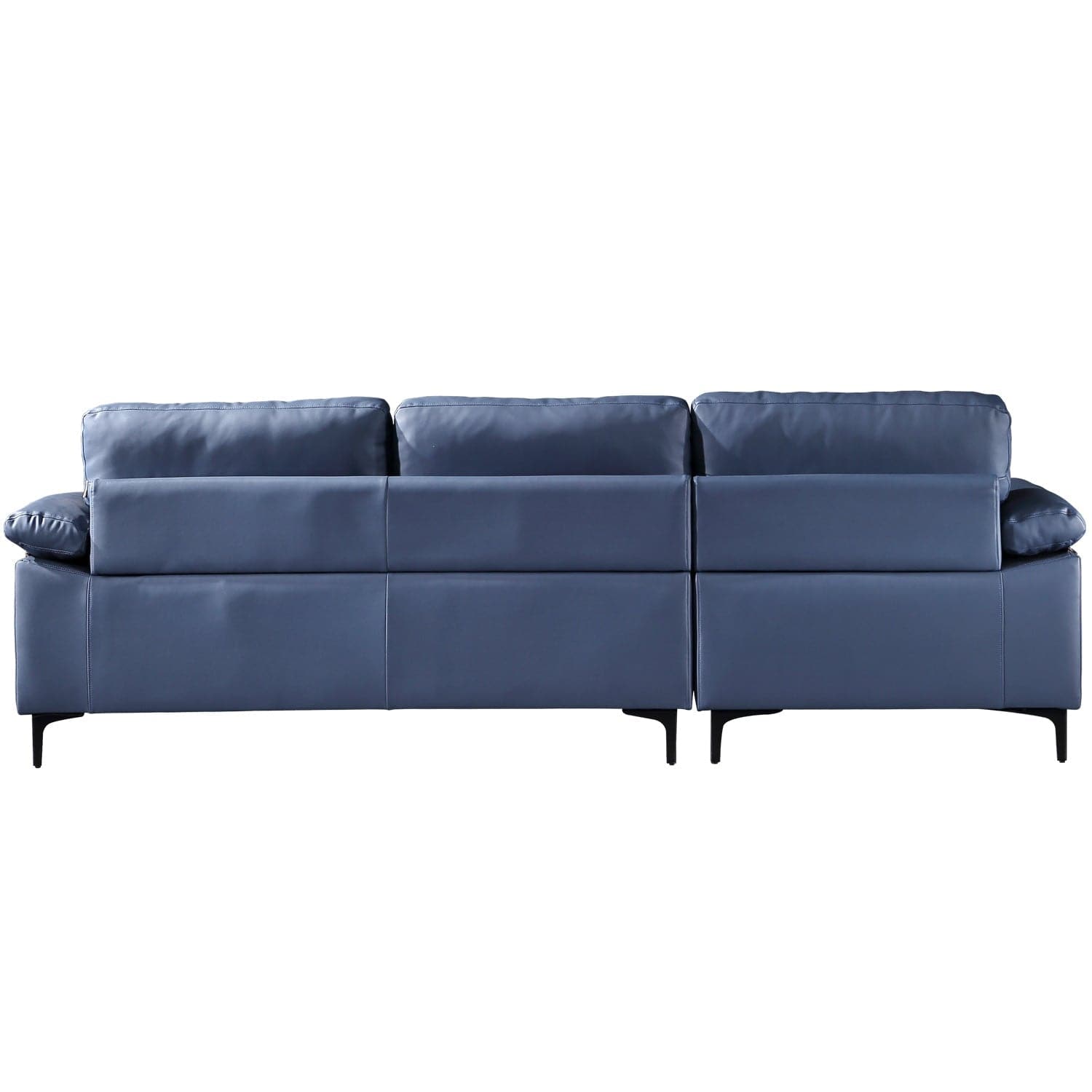 Ovios Living Room Reversible Sofa Chaise 100.40" Wide Dark Blue