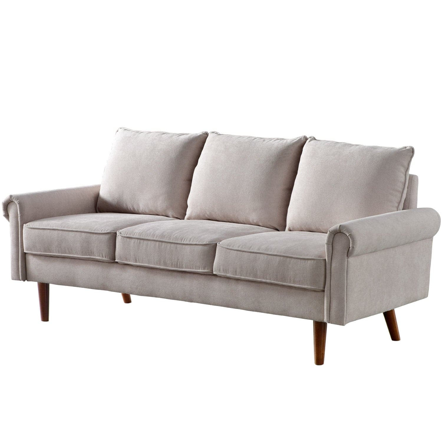 Ovios Living Room 73.6'' Wide Suede or Line Fabric Sofa, 6 Colors