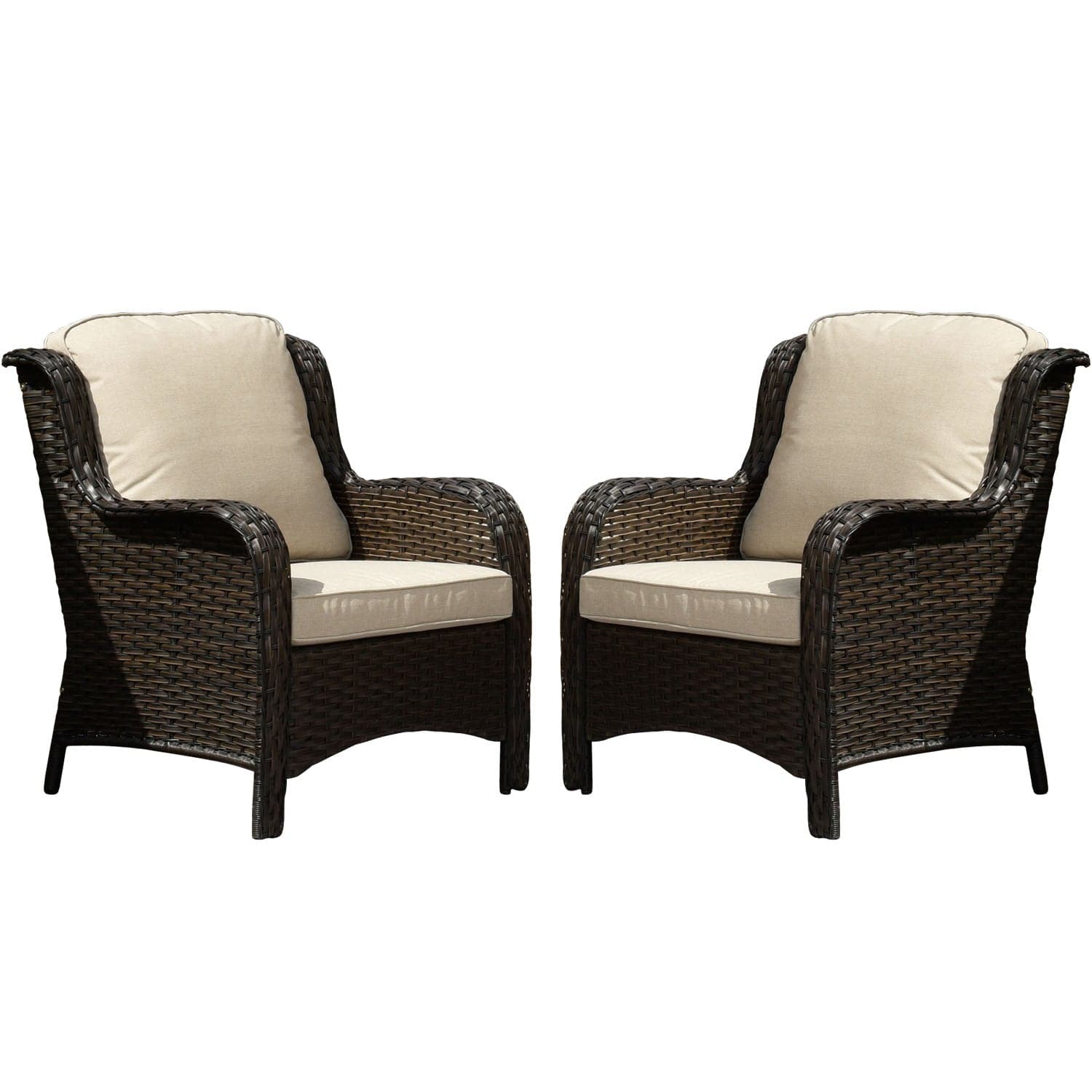 Ovios Patio Conversation Set 6-Piece with 30' Fire Pit Table and Kenard Set