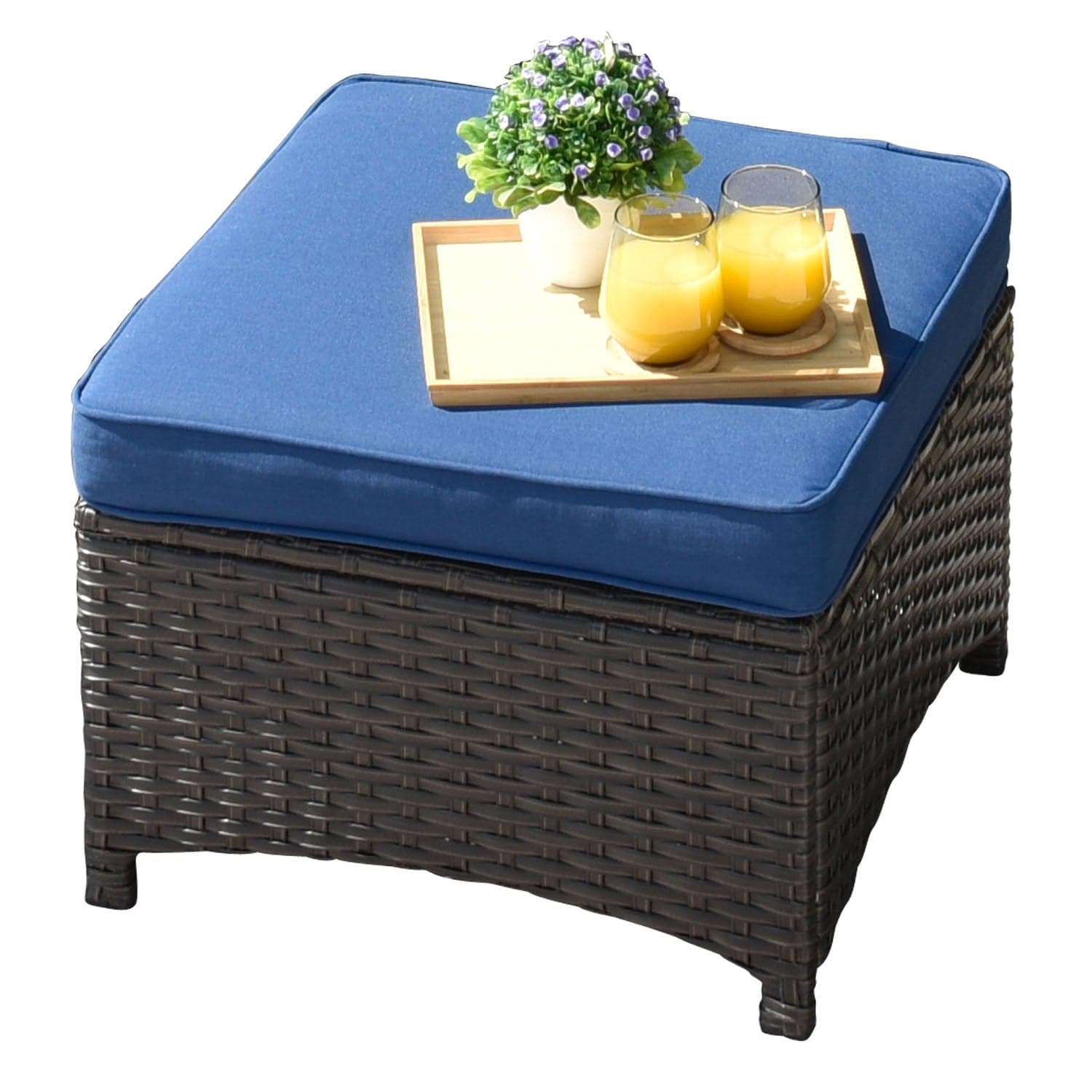 Ovios Outdoor Furniture 7-Piece with 30'' Fire Pit Table and Kenard 2 Rocking Chairs