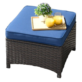 Ovios Outdoor Furniture 7-Piece with 30'' Fire Pit Table and Kenard 2 Rocking Chairs