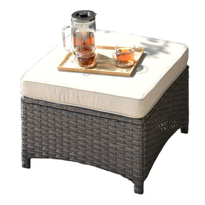 Ovios Outdoor Furniture 7-Piece with 30'' Fire Pit Table and Kenard 2 Rocking Chairs