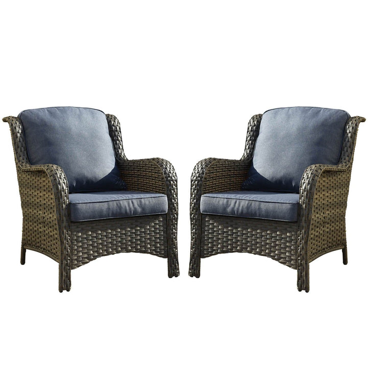#color_Grey Wicker Denim Blue Cushion