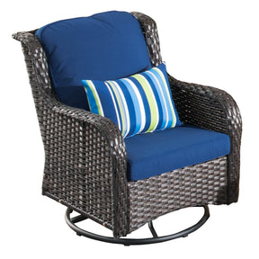 Ovios Outdoor Furniture 7-Piece with 30'' Fire Pit Table and Kenard 2 Rocking Chairs