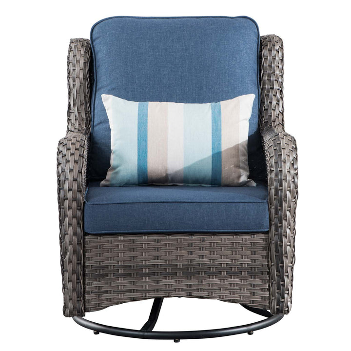#color_Grey Wicker Denim Blue Cushion
