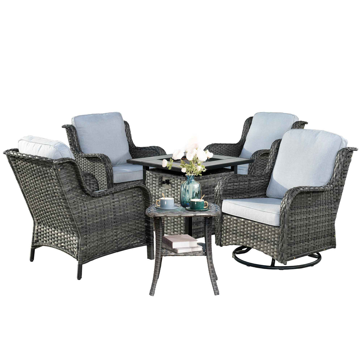 #color_Grey Wicker Grey Cushion