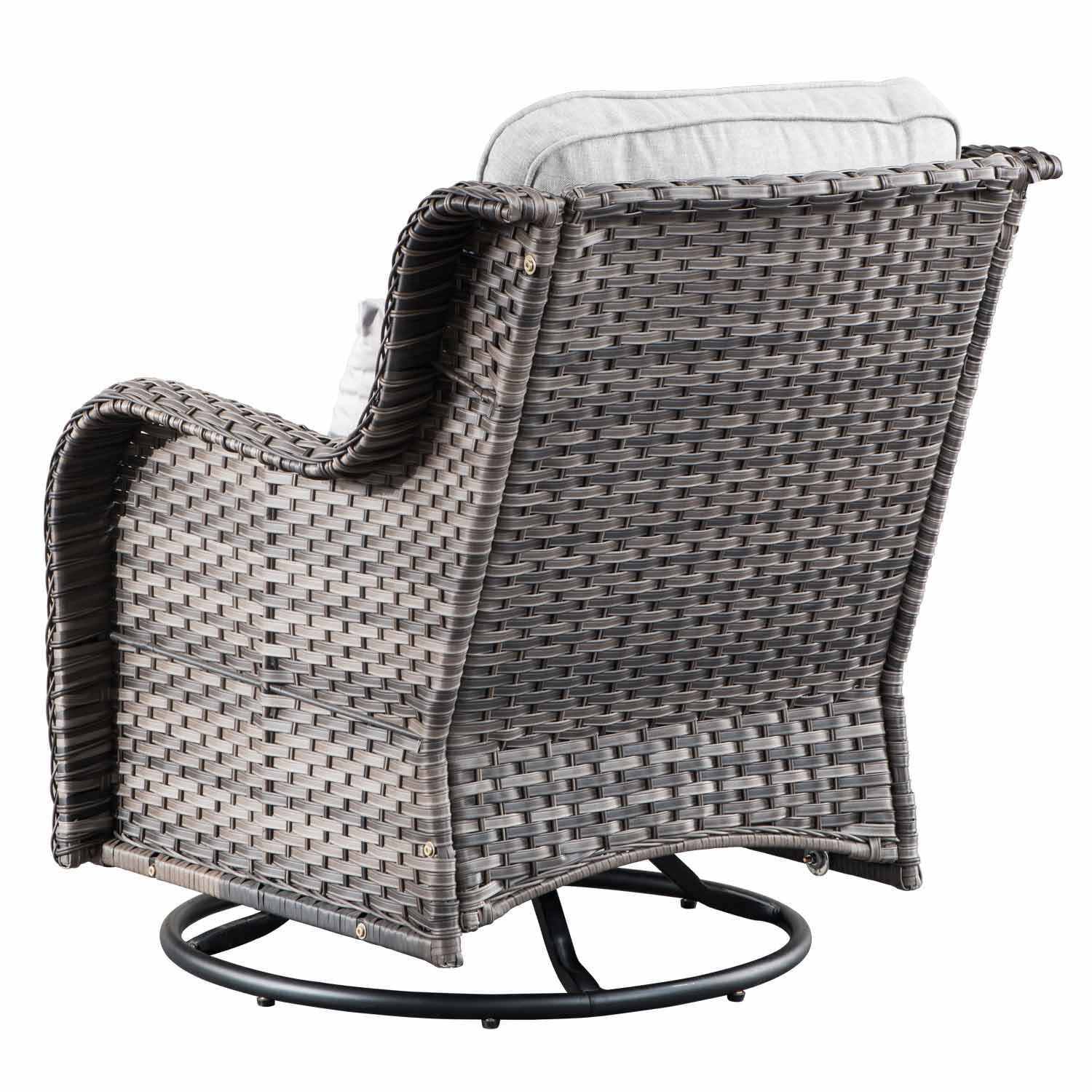 Ovios Patio Furniture Set 3-Piece with Swivel Chairs and Side Table Kenard