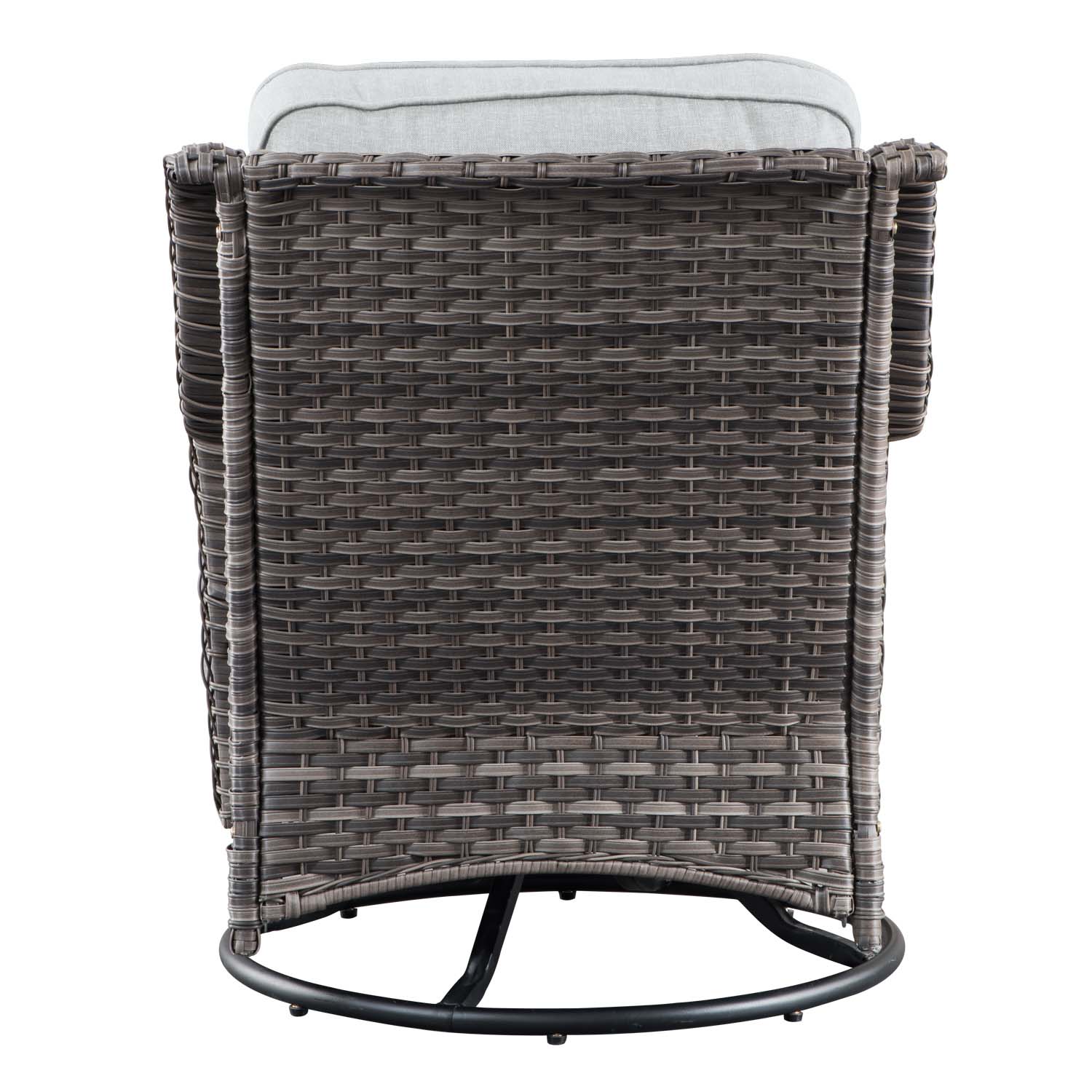 Ovios Patio Furniture Set 3-Piece with Swivel Chairs and Side Table Kenard