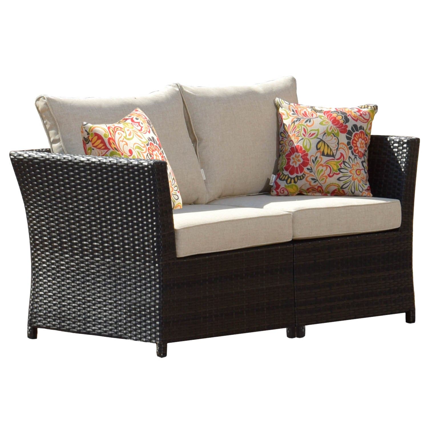 Ovios Patio Furniture Set Rimaru 6-Piece with 2 Pillows, No Assembly Required