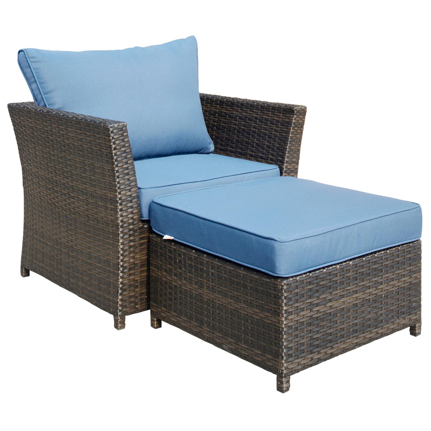 Ovios Patio Furniture Set Rimaru 6-Piece with 2 Pillows, No Assembly Required