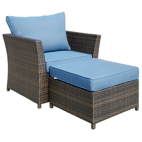 Ovios Patio Furniture Set Rimaru 6-Piece with 2 Pillows, No Assembly Required