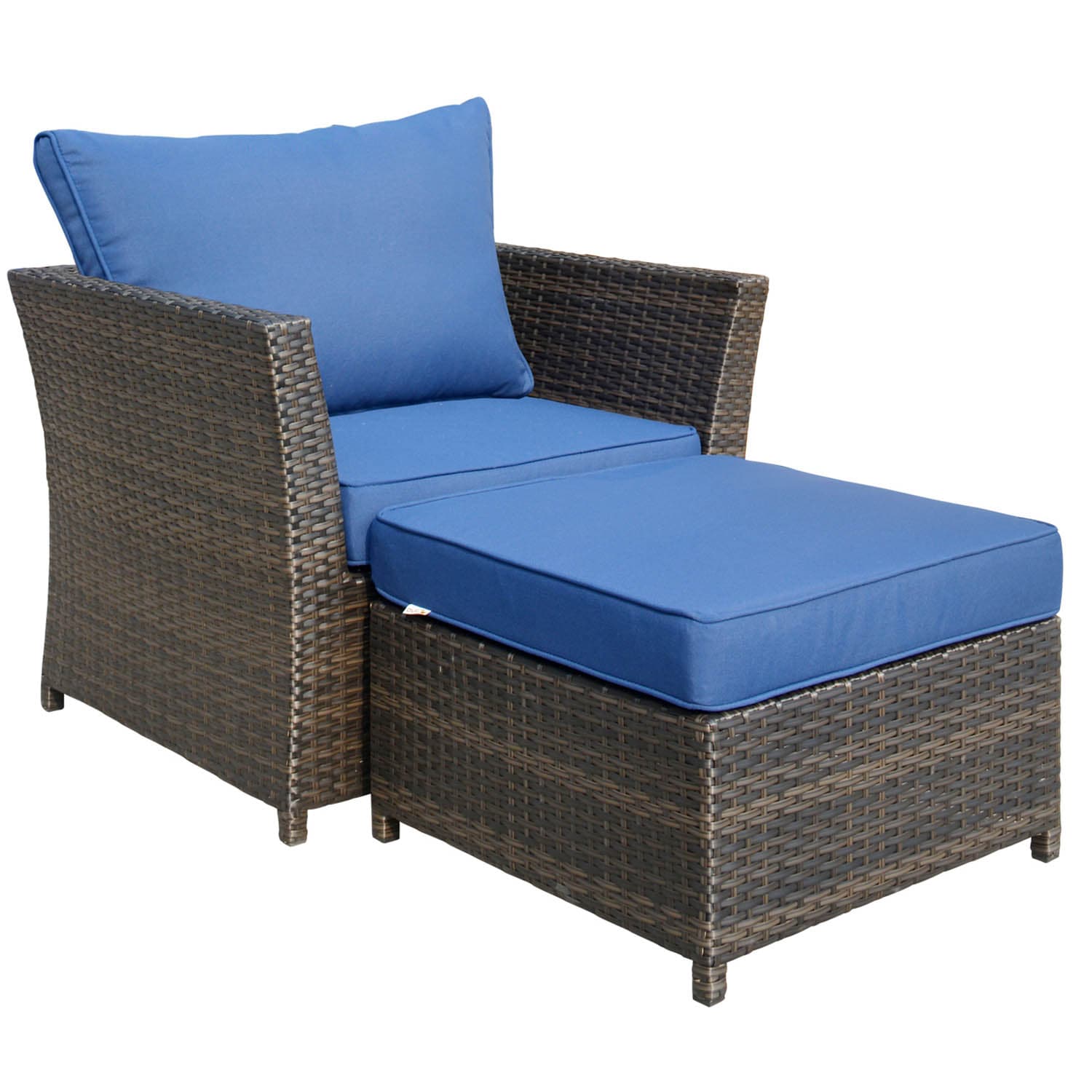 Ovios Patio Furniture Set Rimaru 6-Piece with 2 Pillows, No Assembly Required
