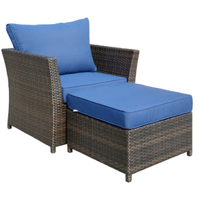 Ovios Patio Furniture Set Rimaru 6-Piece with 2 Pillows, No Assembly Required